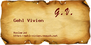 Gehl Vivien névjegykártya